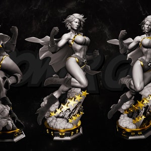 The Girl of Power - High Quality 3D Print - FanArt (Un-Painted)
