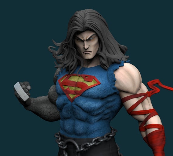 The Death Metal Man of Steel Statue - High Quality 3D Print - FanArt (Un-Painted)