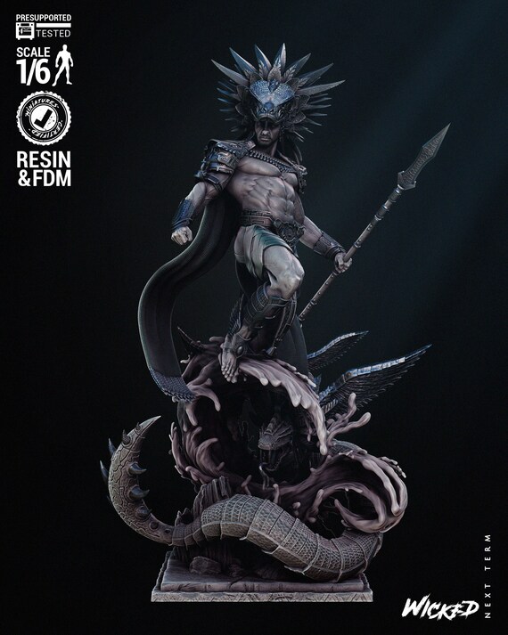 The Prince of Atlantis - High Quality 3D Printed Garage Kit Fan Art Statue (Un-Painted and Un-Assembled)