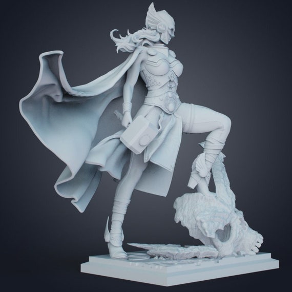 The Asgardian Female - High Quality 3D Print - FanArt (Un-Painted)