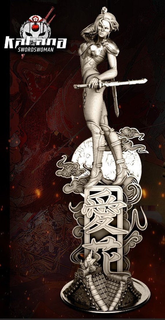 The Samurai Warrior Femme Fatale - High Quality 3D Print - FanArt (Un-Painted)