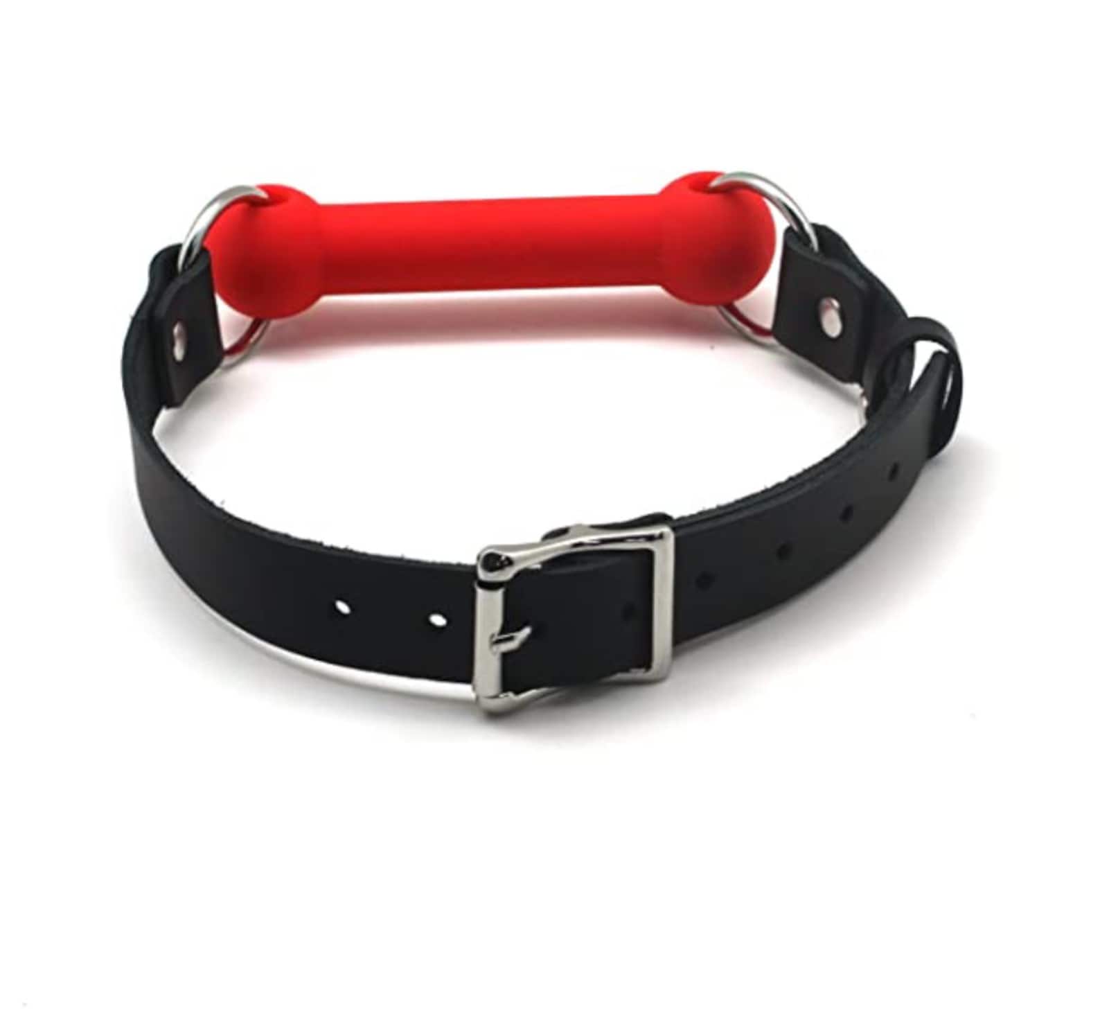 Mouth Gag Bit Dog Bone Red Harness Open Mouth Gag Silicone Etsy