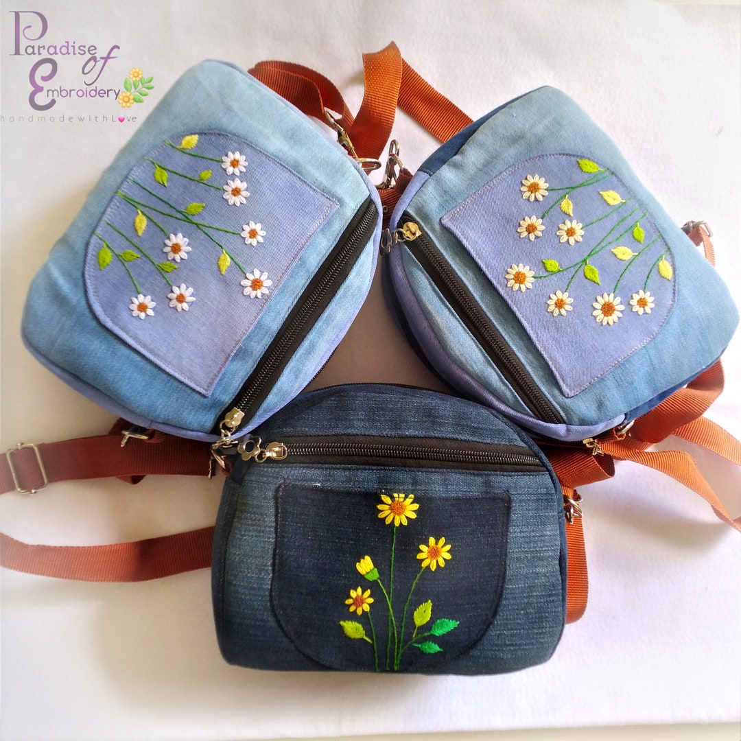 Denim Crossbody Bags for Women Personalized Crossed Body Bags Etsy