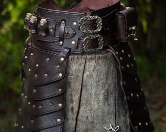 Tasset Belt - Larp leather armor - Hero Belt