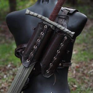 Rückenscheide, Doppelschwertträger für Witcher - LARP Kostüm