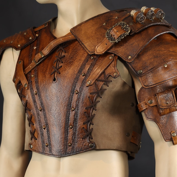 Leather Armor Women Chestplate Etsy UK