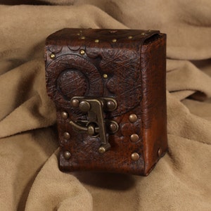 Coffret DeckPurse Steampunk - en cuir fait main Yu-Gi-Oh, Magic the Gathering, Warhammer Invasion 70 cartes