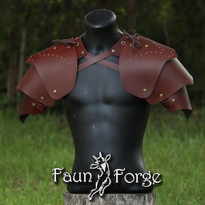 Hombreras de cuero para hombreras con remaches para juegos de rol en vivo
