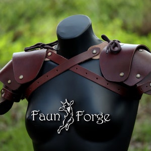 Basic Pauldrons XS -  Leather Shoulders Armor for Larping