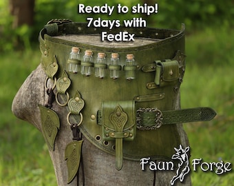 Elven Alchemy belt GREEN  -ready to ship 7days with FedEx - On Stock