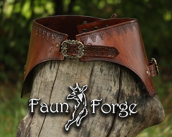 Celtic Rogue Tasset Belt - Larp leather armor