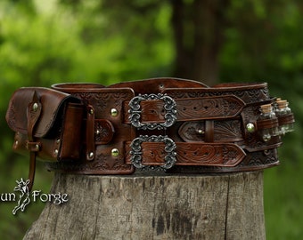 Hero belt with purses, waist narrow corset.