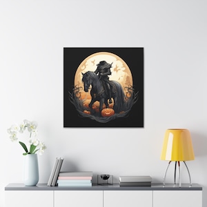 Headless Horseman Printed on Canvas, Legend of Sleepy Hollow