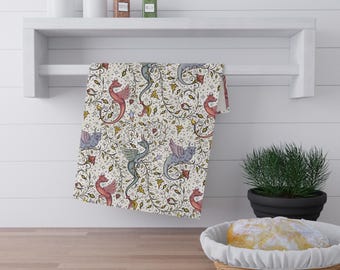 Medieval Dragon Tea Towels (cotton, poly)