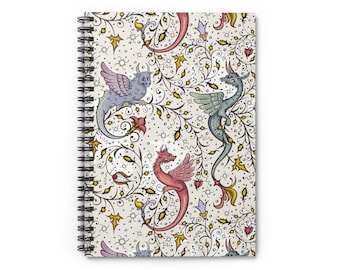 Medieval Dragon Spiral Notebook - Ruled Line | DnD Journal, Bestiary, Fantasy, Historical, Adventure, Stationary