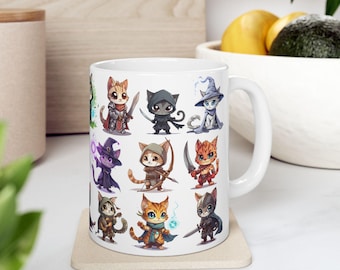 Dungeons and Dragons Katzen Keramikbecher , (11oz, 15oz)