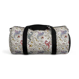 Duffeltas middeleeuwse draken | Fantasy-reistas met schouderriem | Gothic sporttas of Renaissance Faire Carryall