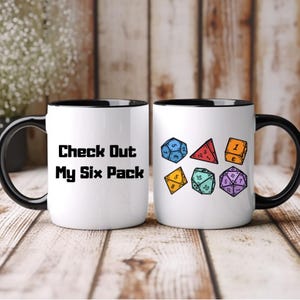 Sprawdź mój kubek z sześcioma kośćmi (11 uncji, 15 uncji) | Dungeons and Dragons, DnD