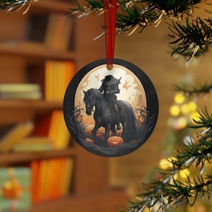 Headless Horseman Metal Ornament  - Round and Oval shapes |  Sleepy Hollow