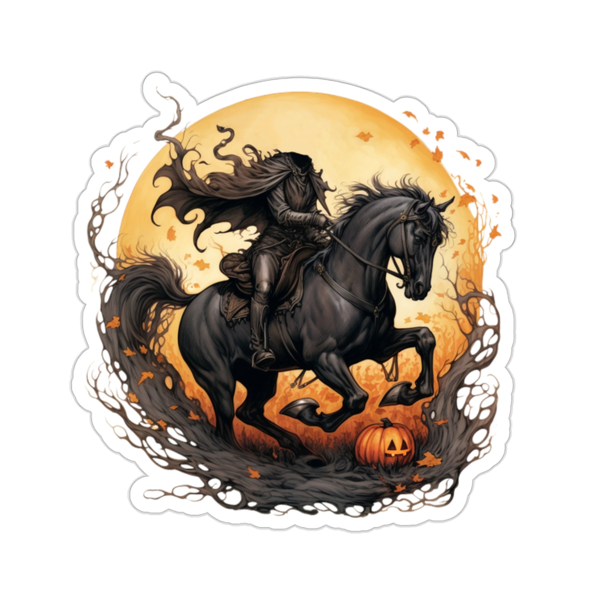 Headless Horseman Sticker III, Legend of Sleepy Hollow, Halloween ...