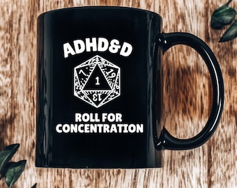 ADHD&D Kaffeebecher - Konzentrationsrolle, D&D Geschenk