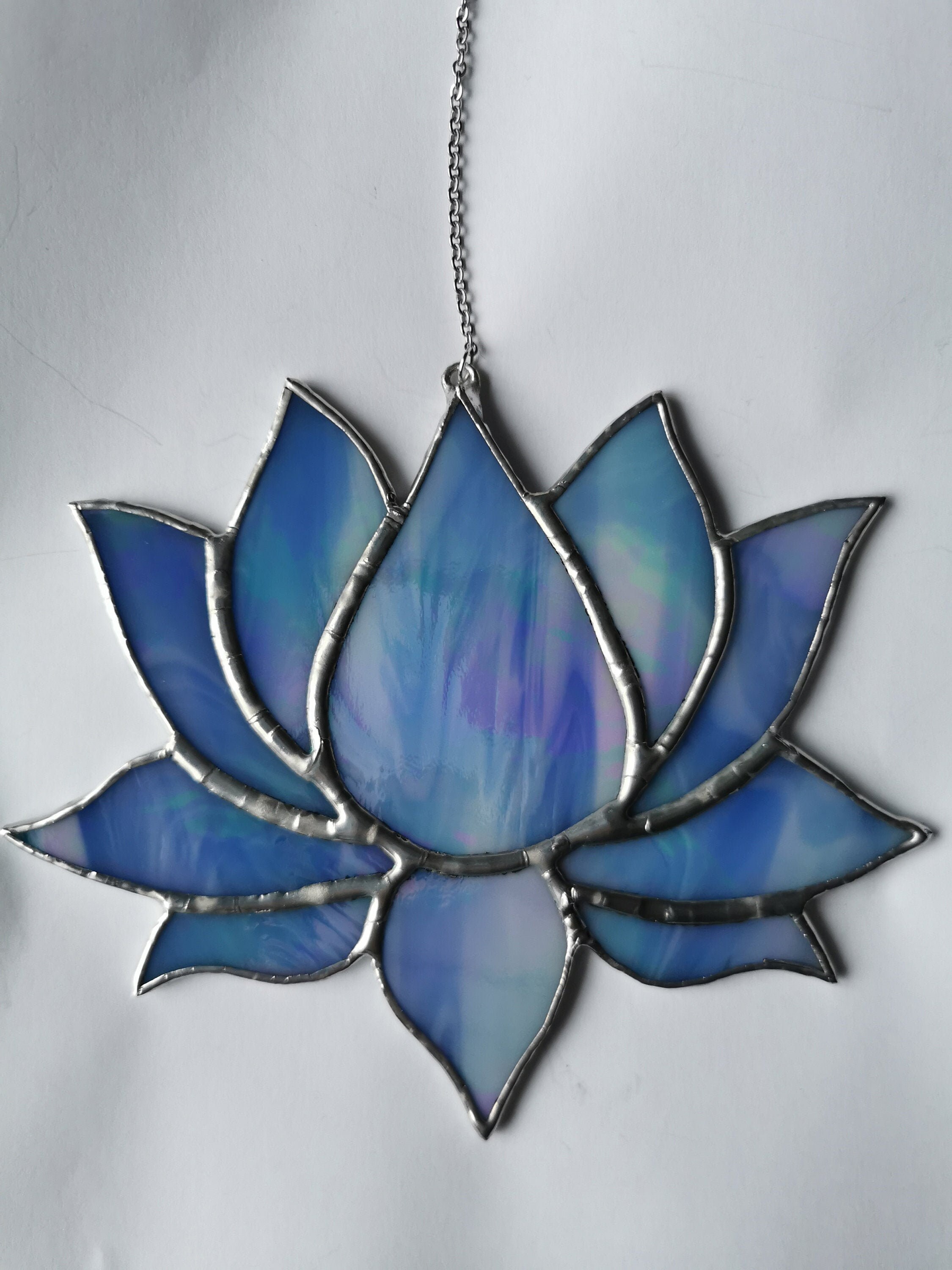 Stained Glass Lotus Flower Suncatcher UK Etsy UK