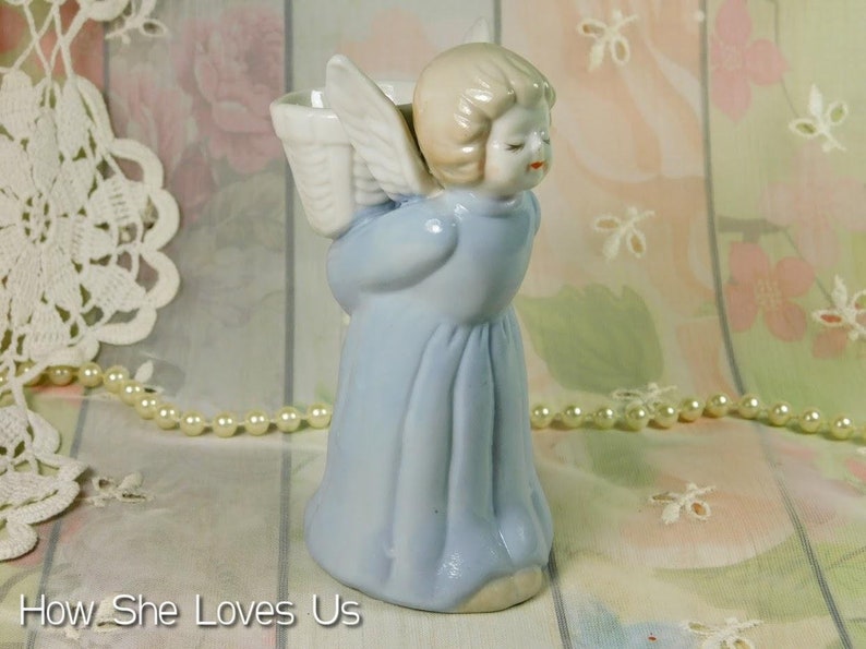 Angel Candlestick Holder Porcelain Angel Candlestick Holder Etsy