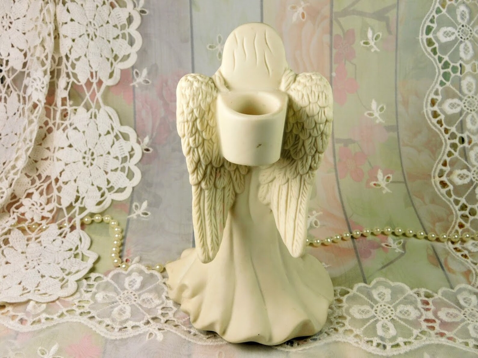 Angel Candlestick Holder Ceramic Angel Candlestick Holder Etsy