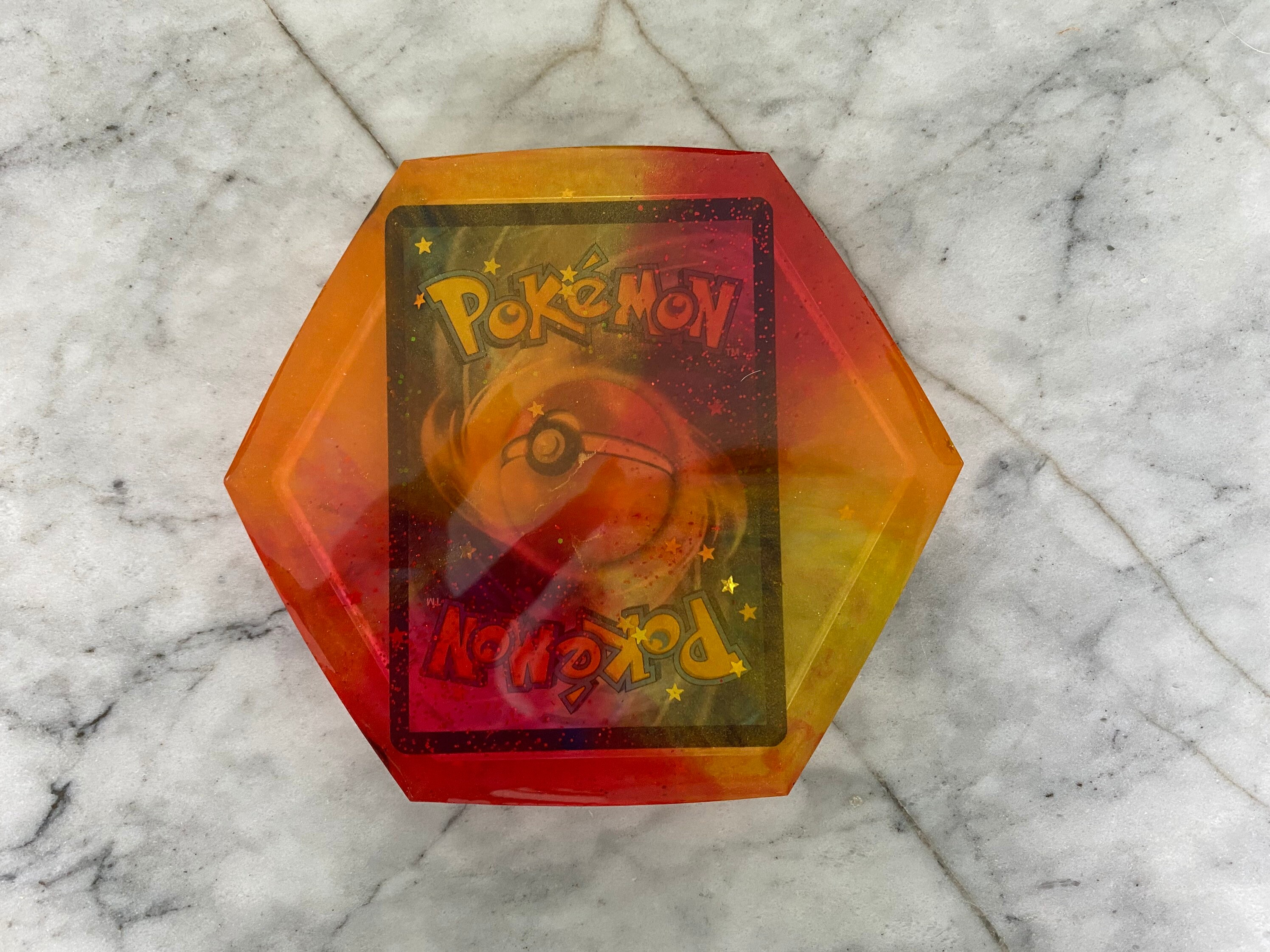 Handmade Resin Pokémon Card Coaster Pokemon Drinks Coaster Pikachu Gift Idea Pokemon Fan Made with Genuine Cards UK Seller