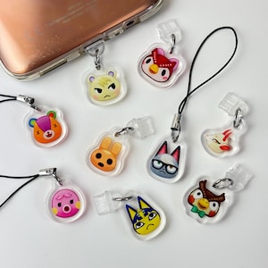 Animal Villager Phone Charm | 20 Designs | USB-C or Lightning Dust Plug and Dangle Styles | Kindle EReader Switch Steam Deck Accessories