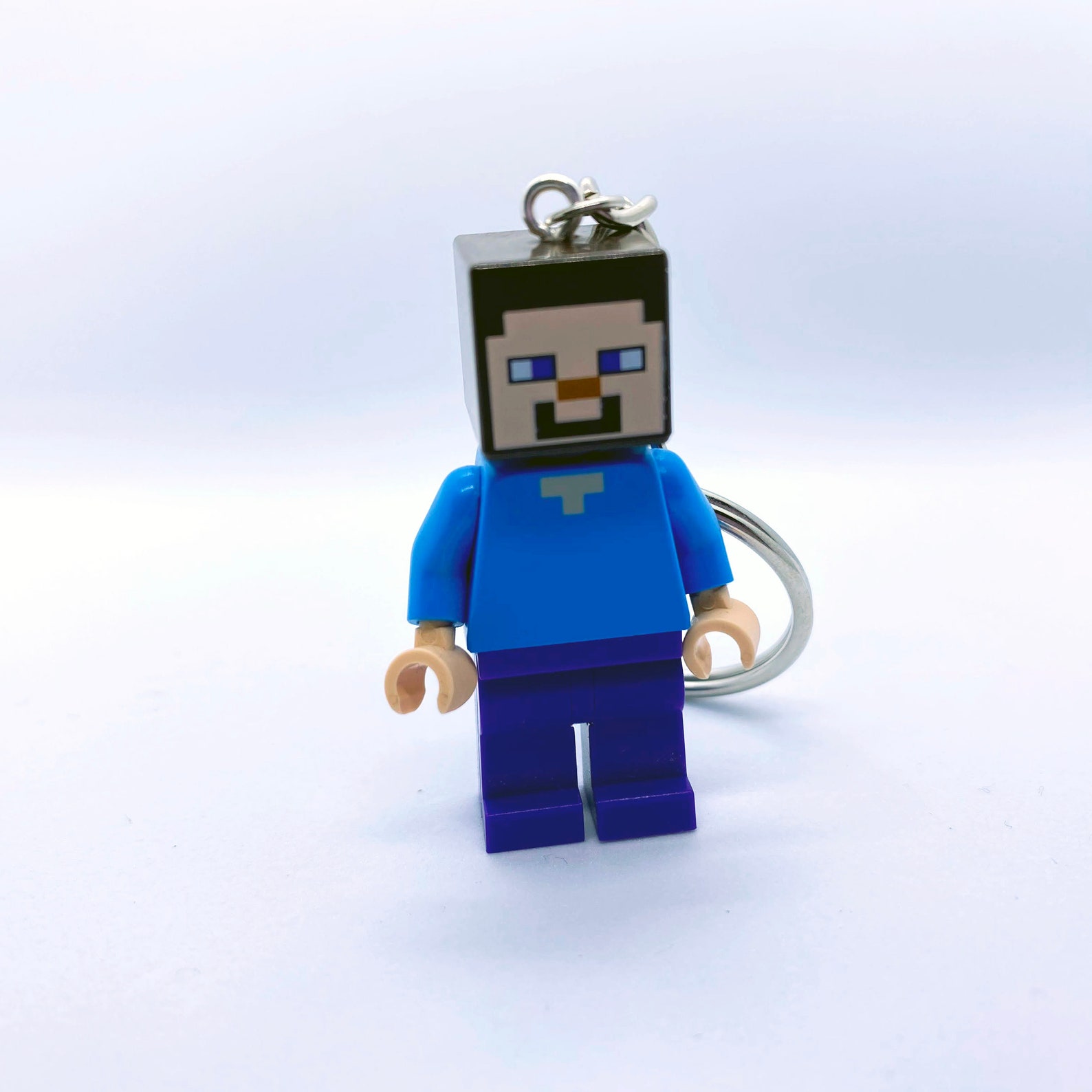 Steve Figure Keychain Minecraft Keyring Nerdy Gifts UK Etsy
