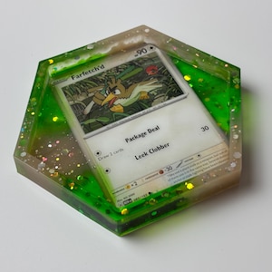 Farcatcher Getränke Untersetzer | Würfelschale | Handgemachter Kartenuntersetzer aus Resin | Hergestellt mit echten Karten | Geschenkidee | Videospiel-Fächer | Großbritanien