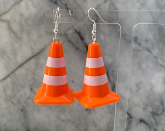 Traffic Cone Drop Earrings