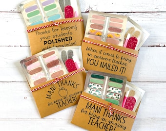 Teacher Gifts Teacher Appreciation Gift End of Year Teacher Gift Box Teacher Gifts Basket Teacher Nail Wraps Gift Sets