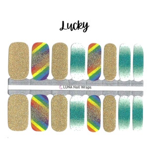 Lucky St. Patrick&#39;s Day Nail Wraps 100% Nail Polish Stickers