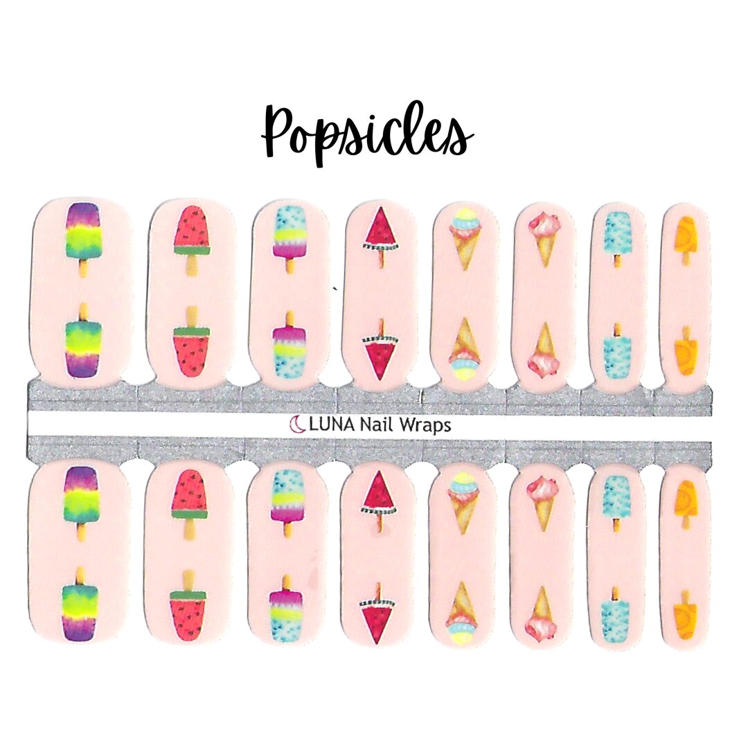 Popsicles Nail Wraps Nail Art Stickers Nail Strips - Etsy