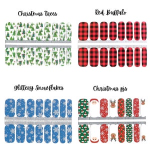 Christmas Nail Wraps 100% Nail Wraps Nail Polish Stickers Nail Strips