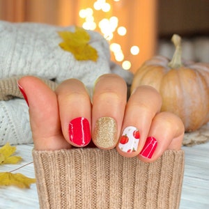 Pumpkin Patch Fall Nail Wraps Nail Polish Stickers Nail Strips
