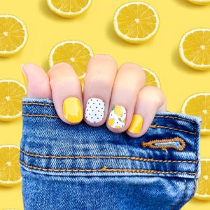 Fresh Lemon Nail Wraps Nail Art Stickers Nail Strips