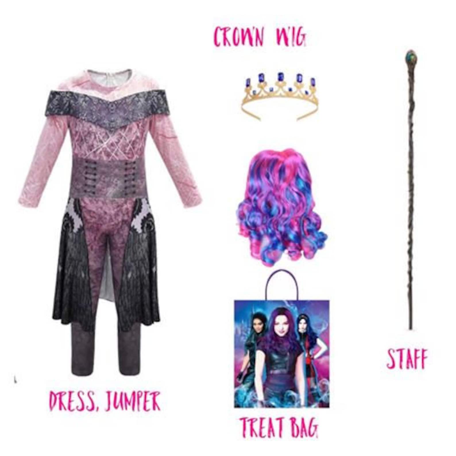 Descendants 3 Audrey Costume Jumpsuit Handmade Wig Crown Etsy