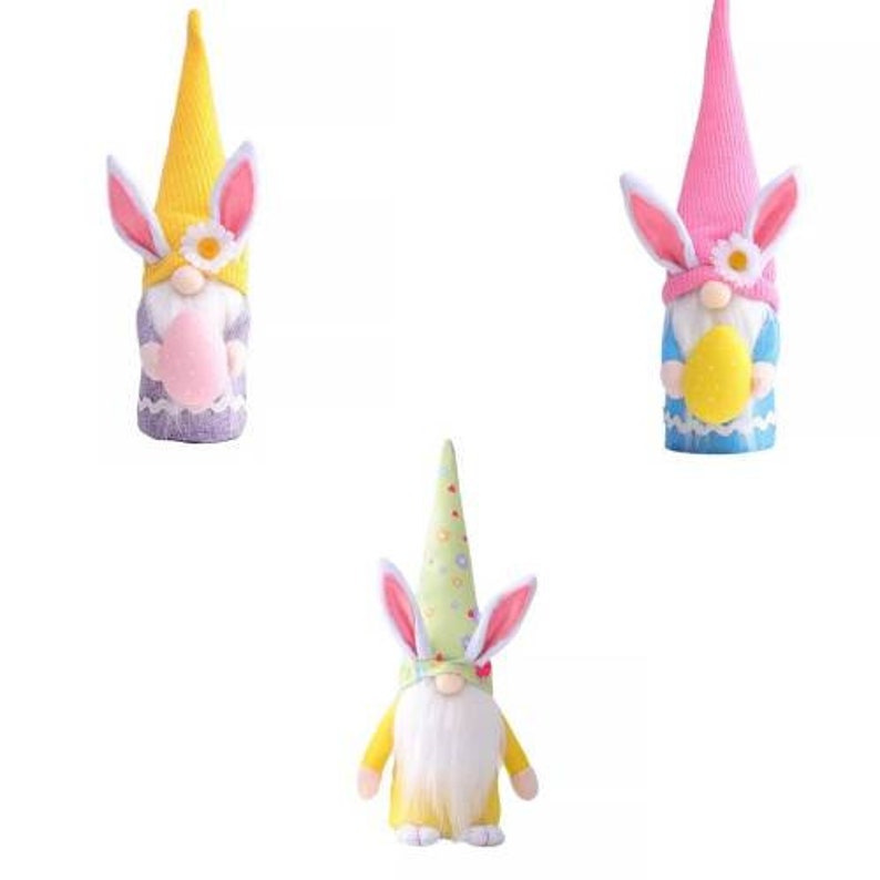 Easter Bunny Gnomes Scandinavian Faceless Gnome Bunny Dwarf