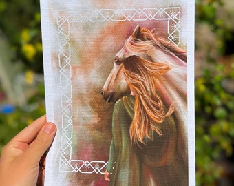 Rhiannon Celtic Horse Goddess Art Print ‘Life, A3, A4, 5”x7”, 6”x4”