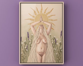 Olwen Sun Goddess Art Print