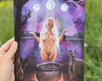 Cerridwen ‘Keeper of the Cauldron’ Celtic Goddess Art Print