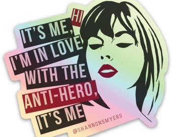 Anti-Hero (Reader's Version) Holographic Vinyl Sticker | Laptop Stickers for Bookworms
