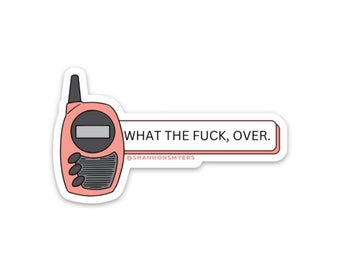 WTF, Over Matte Vinyl Sticker | Laptop Stickers for Bookworms