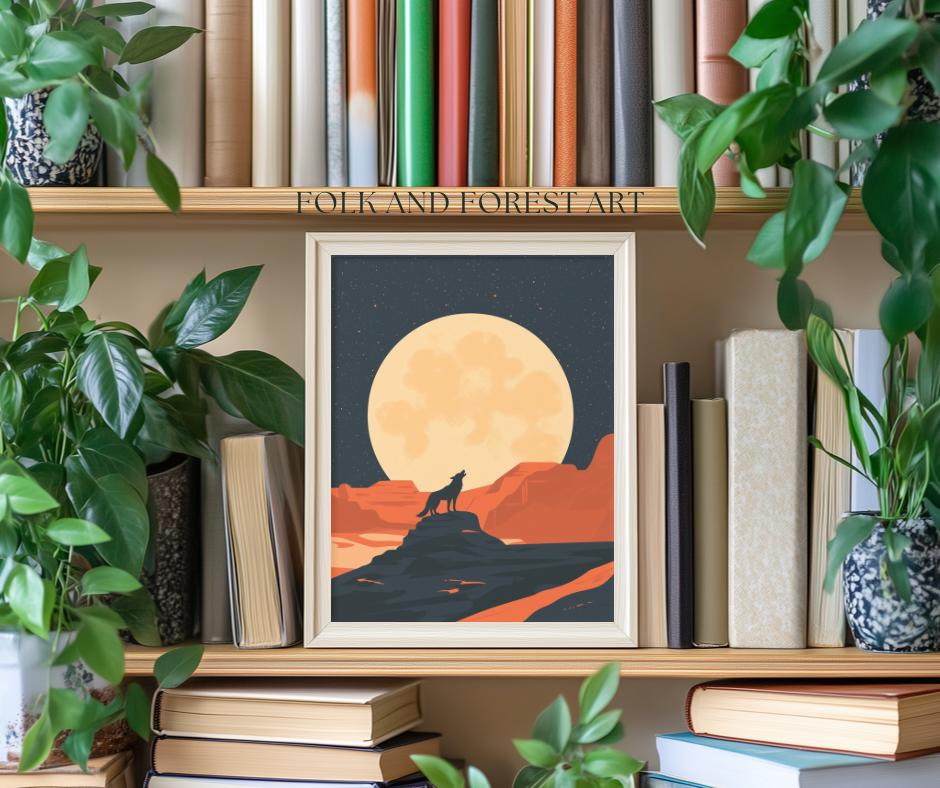 Wolf Howling on Mars | Red Rising Inspired Digital Download | Sci-fi ...
