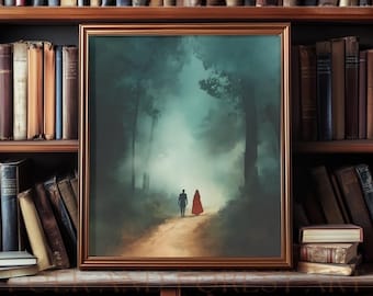 Misty Forest Silhouettes | Fine Art Digital Download | Inspired by One Dark Window from the Shepherd King Duology | Multiple Sizes Included