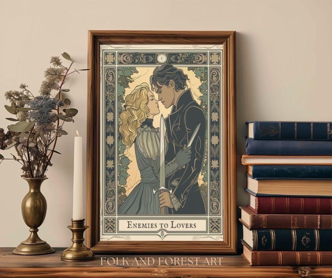 Enemies to Lovers Art Print – Digital Tarot Card Wall Art for Book ...