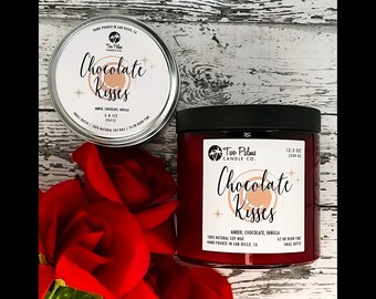 Chocolate Kisses Scented Soy Wax Candle | 13 oz | 8 oz